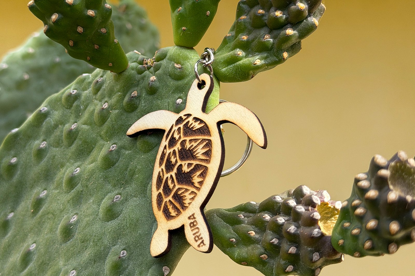 Keychain - Wood - Turtle