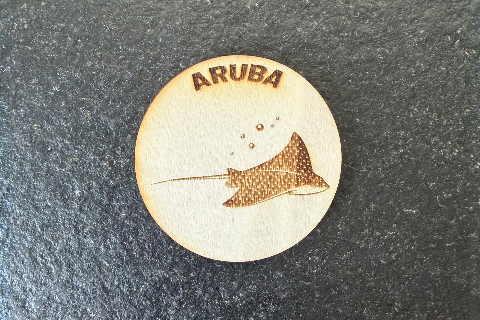 Magnet - Spotted eagle ray - Round - Plain